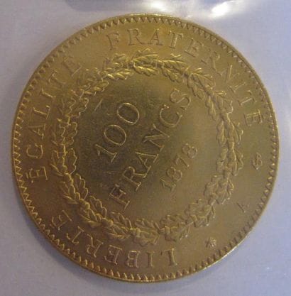 100 Francs or Génie 1878 A TTB à +