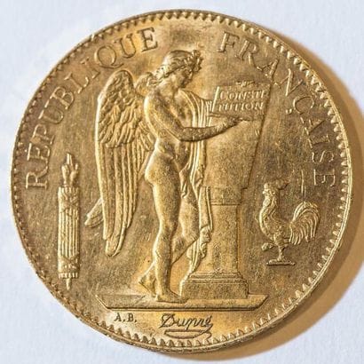 100 Francs or Génie 1886 A TTB+ (léger pailletage...
