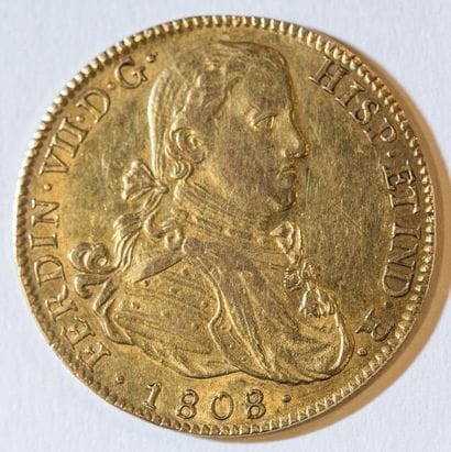 Mexique - 8 Escudos or Ferdinand VII 1808...