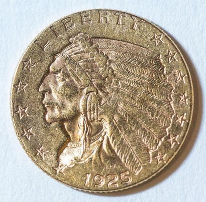 USA - 21/2 Dollars or Tête d'indien 1925...