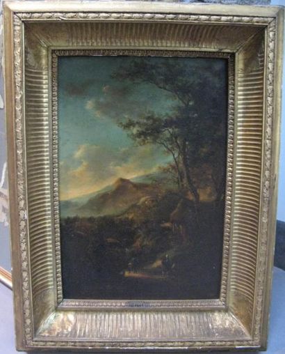 ECOLE FRANÇAISE DU XIX° SIÈCLE
Paysage animé...