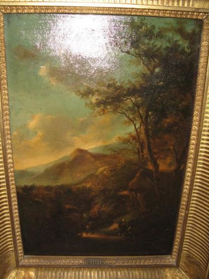 ECOLE FRANÇAISE DU XIX° SIÈCLE
Paysage animé...