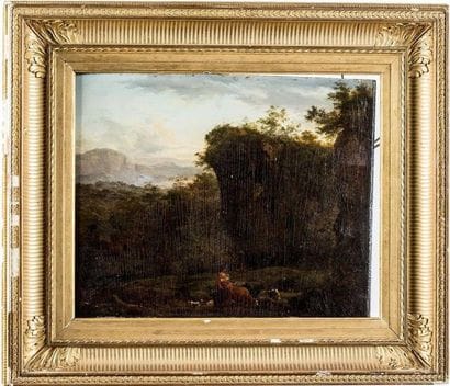 École FRANÇAISE de la fin du XVIIIe siècle
Paysage...