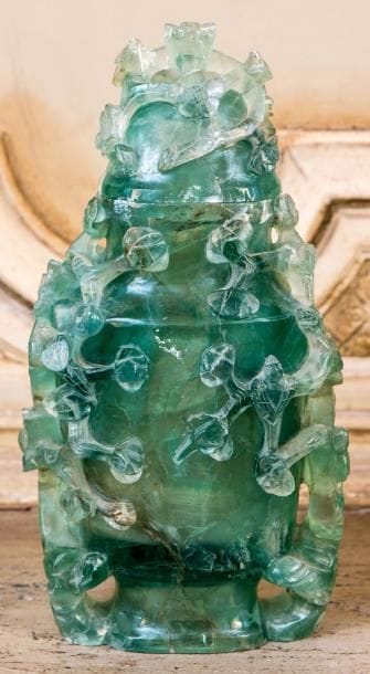 EXTRÊME-ORIENT
Pot couvert en fluorine à...