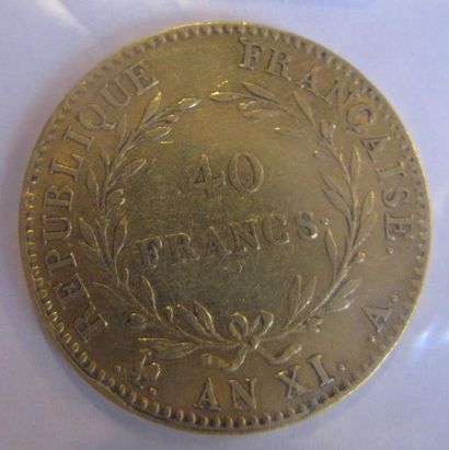 40 Francs or Bonaparte premier consul AN...