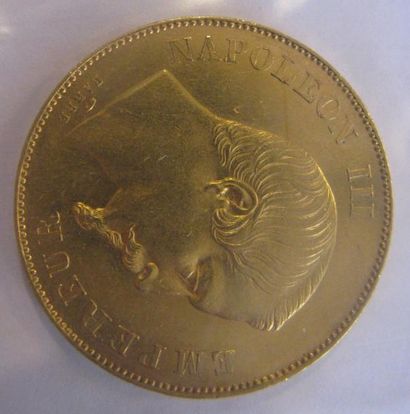 50 Francs Or Napoléon III, tête nue 1855...