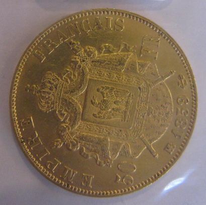 50 Francs Or Napoléon III, tête nue 1859...