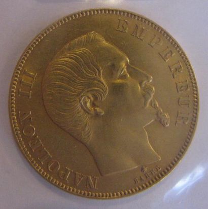 50 Francs Or Napoléon III, tête nue 1859...