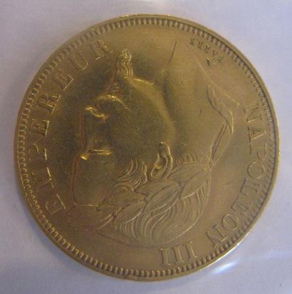 50 Francs or Napoléon III, tête laurée 1864...