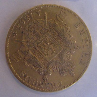 50 Francs or Napoléon III, tête laurée 1865...
