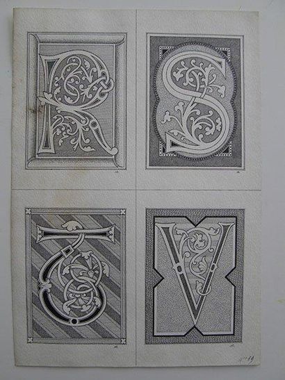 Adolphe Alcan
Étude pour un Alphabet gothique...