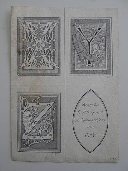 Adolphe Alcan
Étude pour un Alphabet gothique...