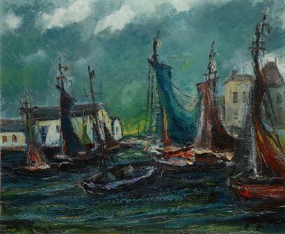 KRUYSENS Antoon, 1898-1977
Voiliers au port,...