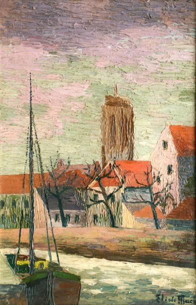 MACLET Élisée, 1881-1962
Maisons au bord...