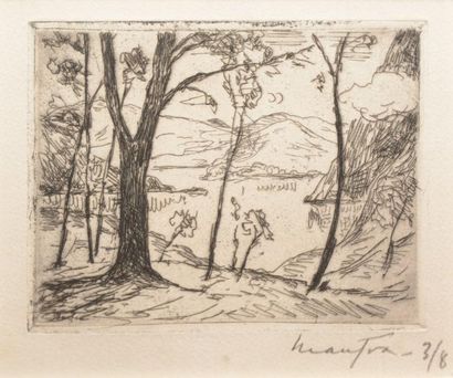 MAUFRA Maxime, 1861-1918
Lac d'Écosse, eau-forte...