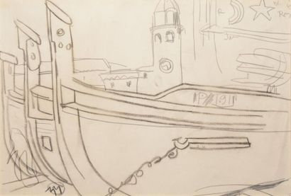 MÉHEUT Mathurin, 1882-1958
Barques à Collioure,...