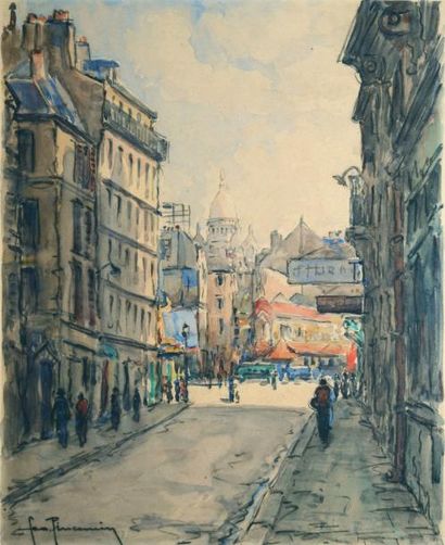 PINCEMIN Georges, 1899-1971
Montmartre, aquarelle...