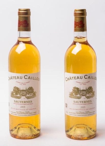 2 Sauternes Château Caillou 2003 cru classé...