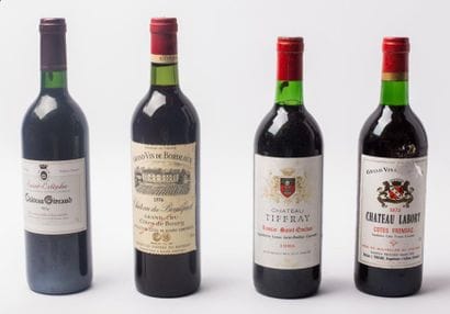 4 1 Fronsac 1973 + 1 côtes de bourg 1975...