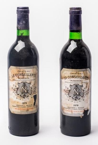 2 Château la Conseillante 1978 (Tachée- bas...
