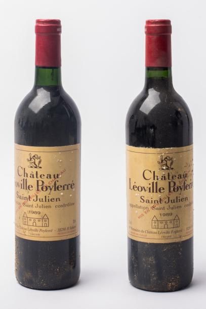 2 Ch léoville poyferré 1989 bas de goulot...