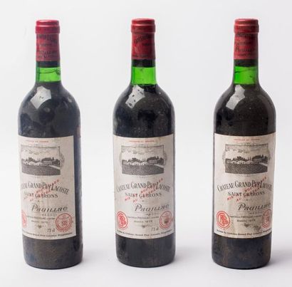 6 Ch grand puy lacoste 1975 légèrement f...
