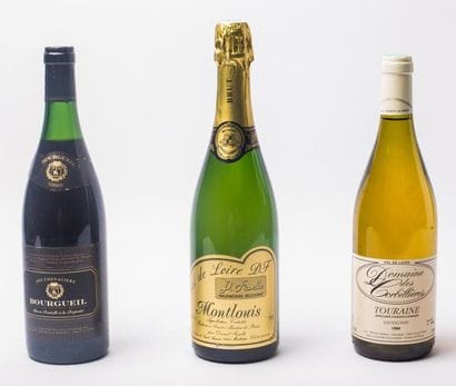 3 1 Montlouis brut + 1 touraine Sauvignon...