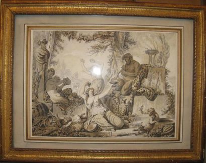 Entourage de Jacques CARESME, 1734-1796
Nymphes...