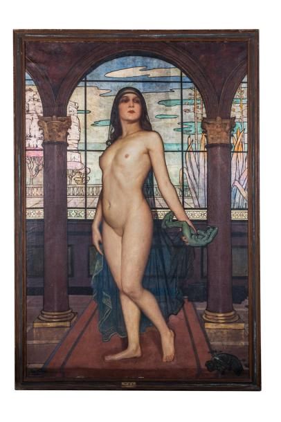 Jean ENDERS, 1862-1936
Nu symboliste Huile...
