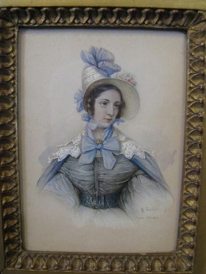 Th. TASSIER, XIXe
Portrait de femme, d'après...