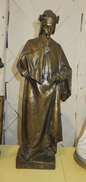 A. GORY
Dante Bronze à patine dorée. Signé...