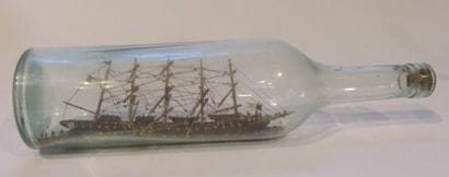 Bateau en bouteille: Cinq-mâts barque en...
