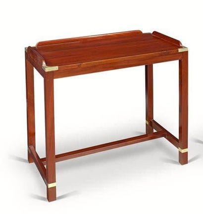 Table d'appoint en acajou, barres antiroulis...