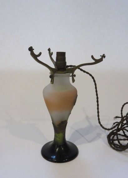Emile GALLÉ
Pied de lampe sur piédouche en...