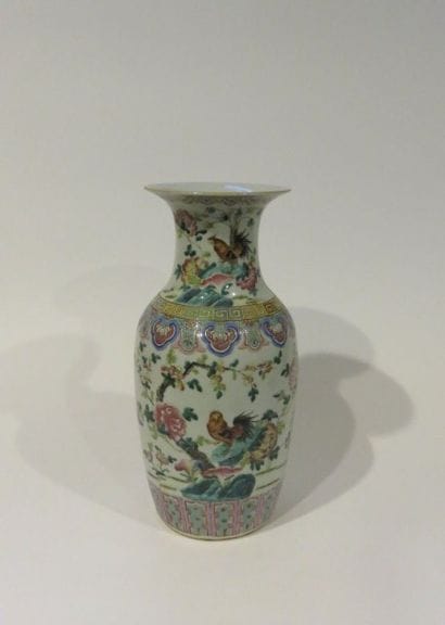 CHINE
Grand vase piriforme à large col en...