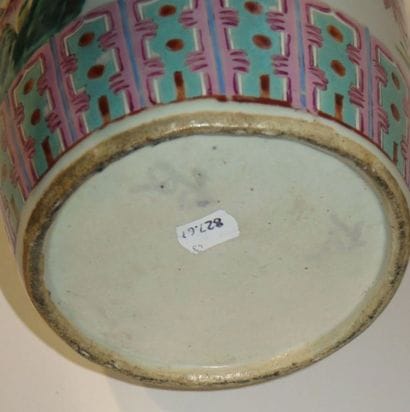 CHINE
Grand vase piriforme à large col en...