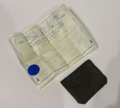 Diplôme de Maître maçonnique de 1895 sur...