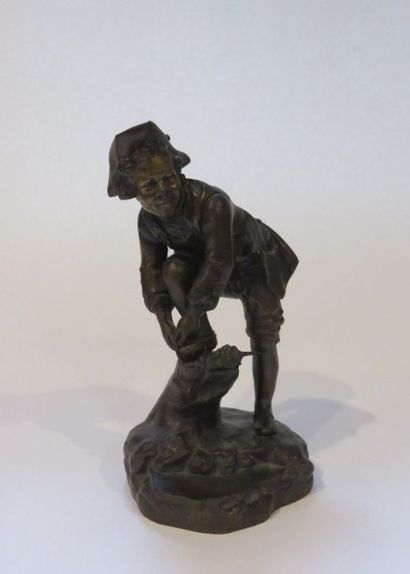 École du XIXe siècle
Le patineur Bronze patiné...