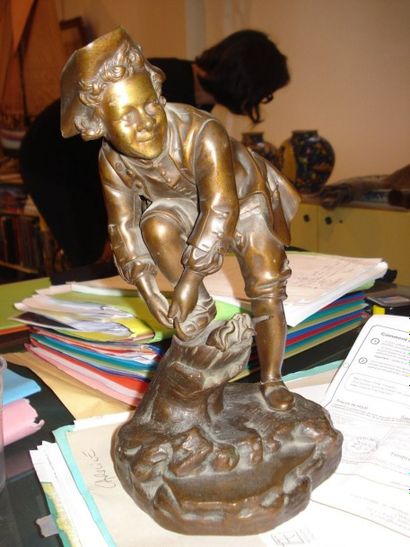École du XIXe siècle
Le patineur Bronze patiné...