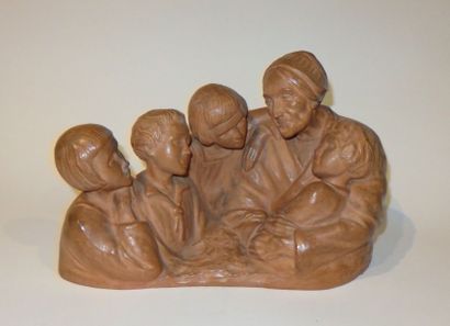 Gaston HAUCHECORNE, 1880-1945
Scène familiale...