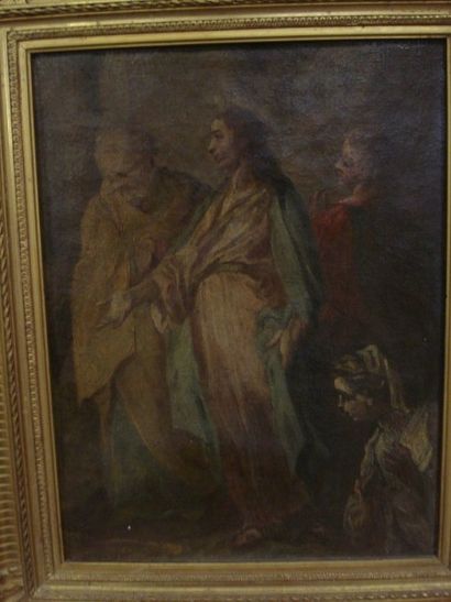 ECOLE DU XVIIe SIÈCLE
Le Christ et trois...