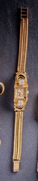 Montre bracelet de dame en or de marque Hérodia,...