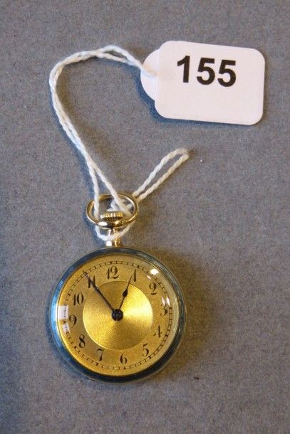 Montre de col en or jaune, remontoir au pendant,...