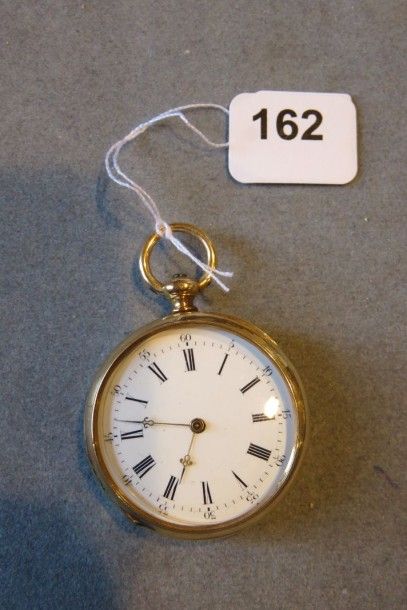 Montre de gousset en or jaune avec clef -...
