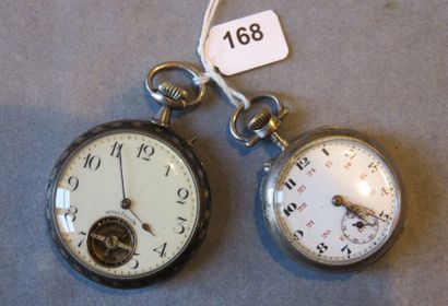 Lot de deux montres de gousset en argent,...