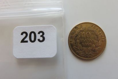 10 Francs Or Napoléon III, tête Laurée 1866...