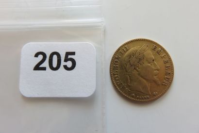 10 Francs Or Napoléon III, tête Laurée 1868...