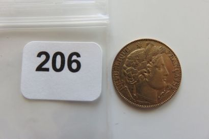 10 Francs Or Céres, IIIe République 1896...