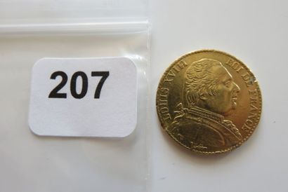 20 Francs Or Louis XVIII, buste habillé 1814...