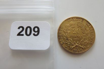 20 Francs Or Cérès 1849 A TB + à TTB